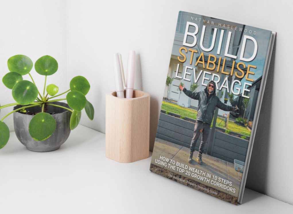 Build, Stabilise, Leverage, the book, standing on a shelf